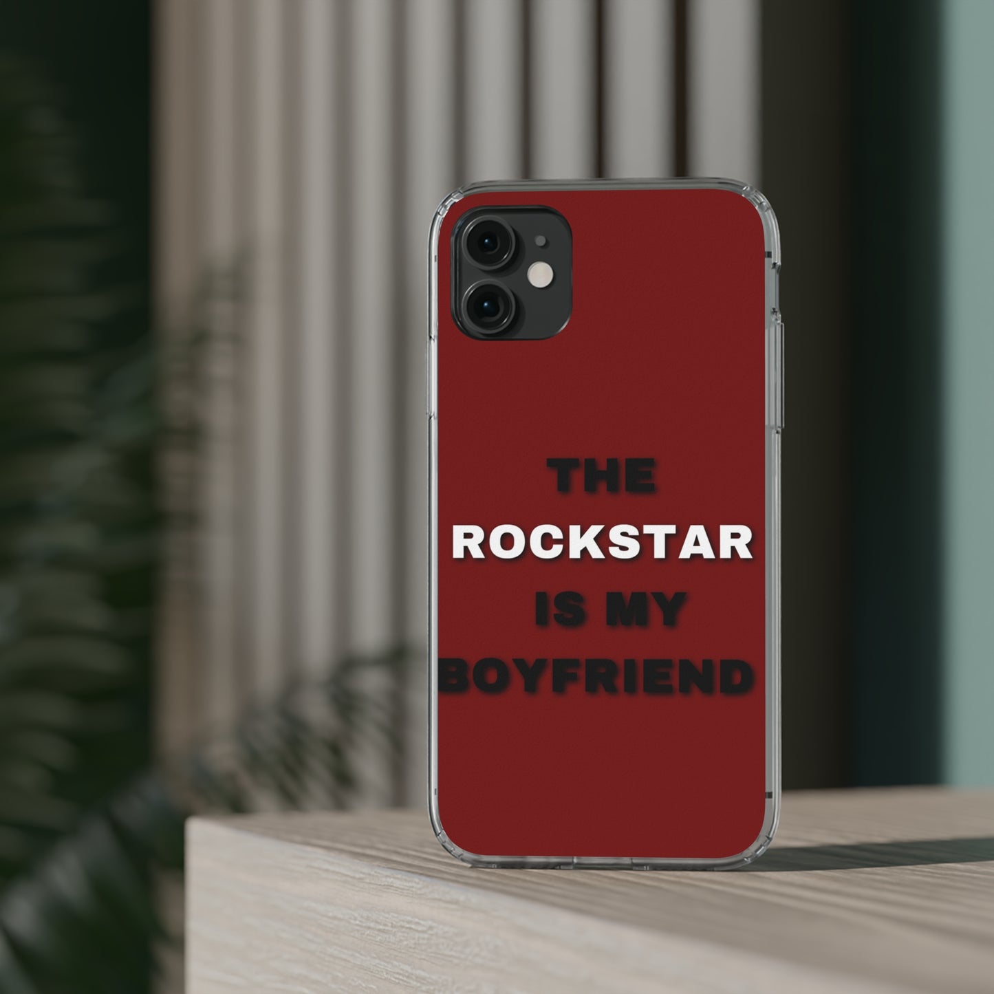 Rockstar Girlfriend Clear Phone Case