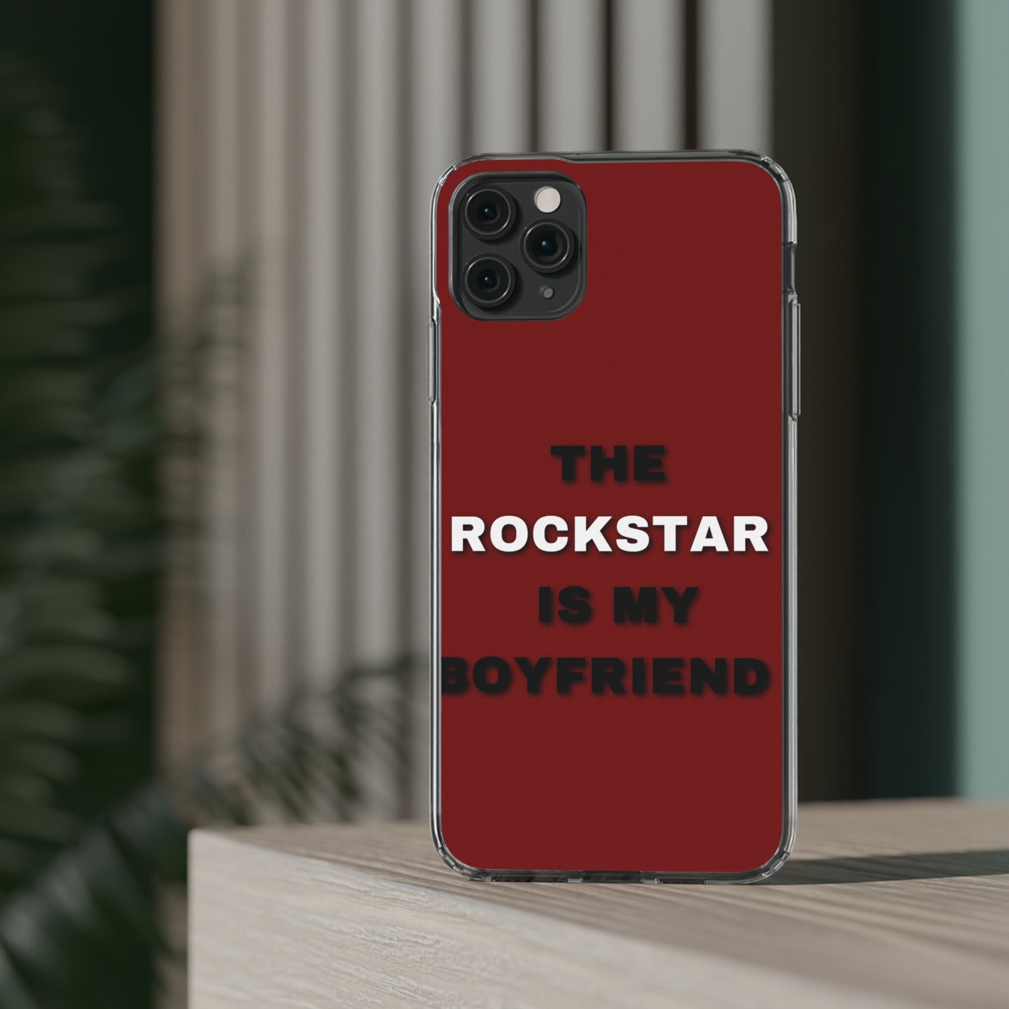 Rockstar Girlfriend Clear Phone Case