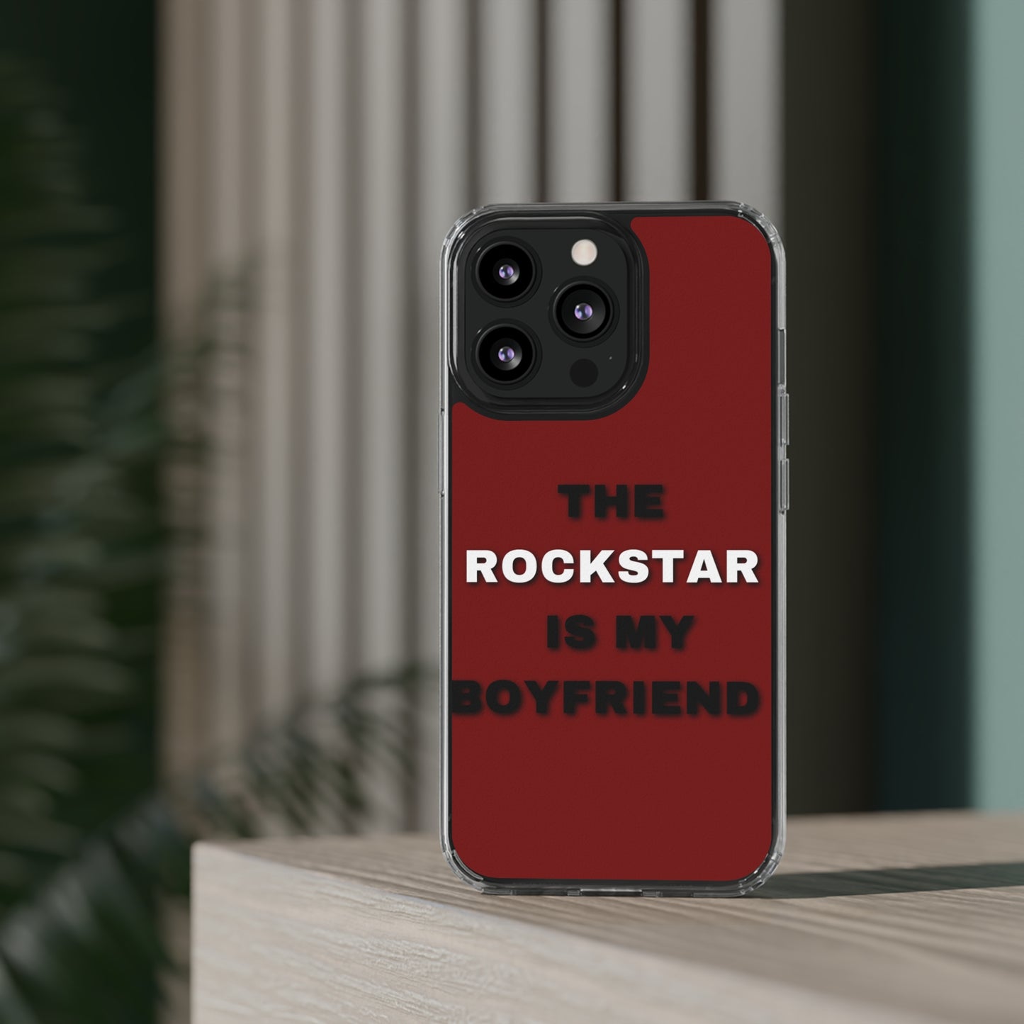 Rockstar Girlfriend Clear Phone Case