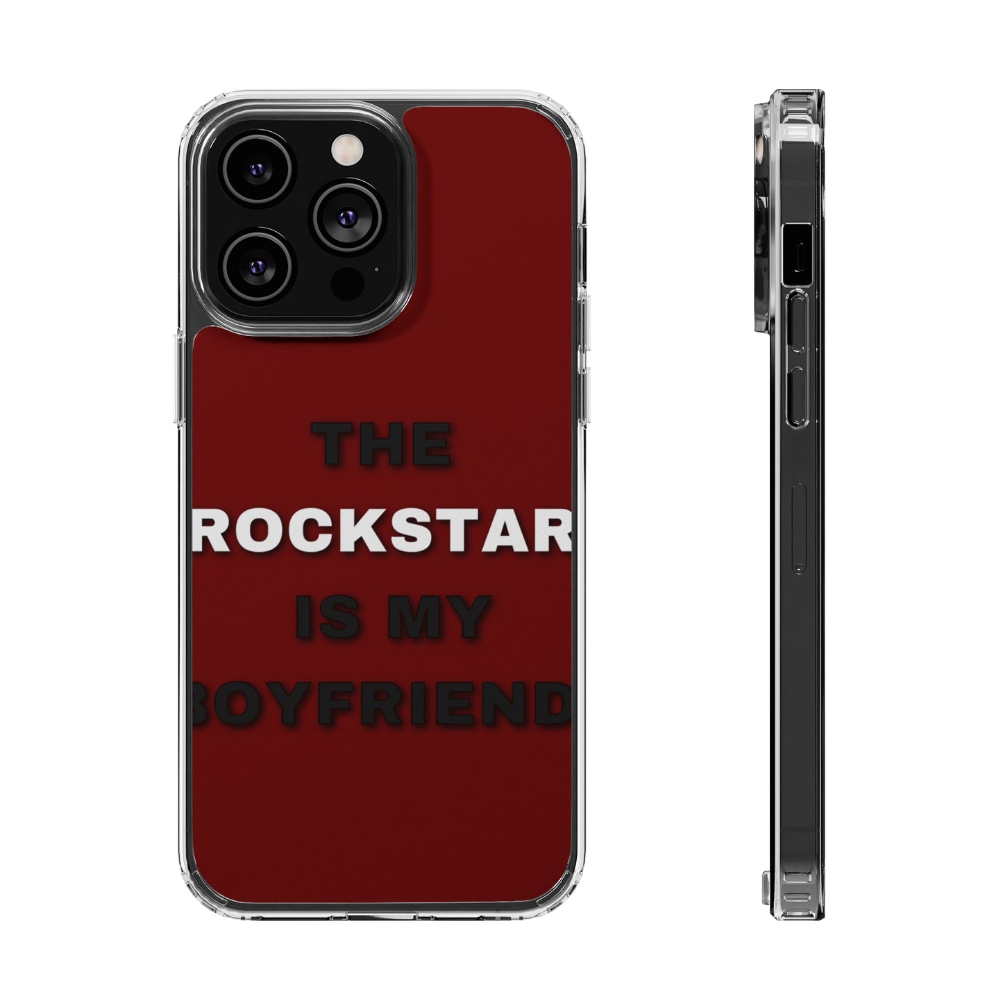 Rockstar Girlfriend Clear Phone Case