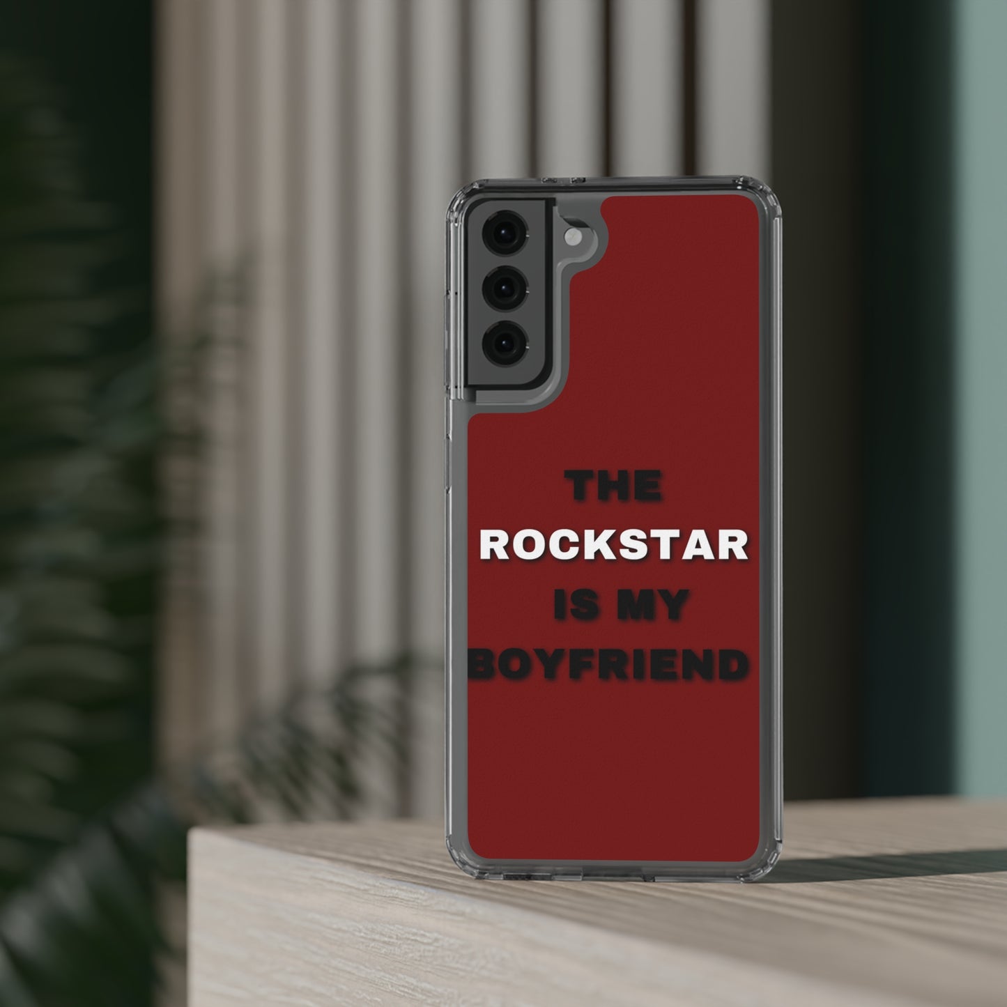 Rockstar Girlfriend Clear Phone Case